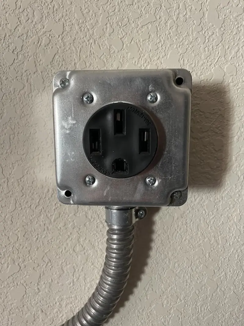 NEMA 14-50 outlet installed for Smart Home Electrical in University